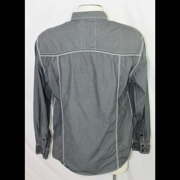 Buckle BKE Gray Button Front Long Sleeve Mens Athletic Fit XL. - Picture 3 of 7
